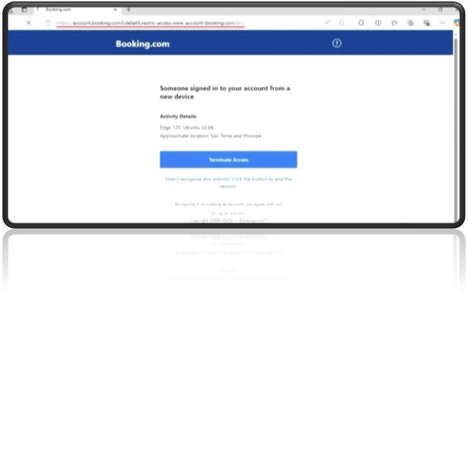 Nuovo Phishing su Booking.com: il trucco degli omoglifi che inganna anche gli utenti esperti